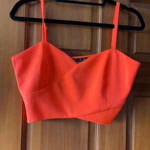 Women sexy top orange size small